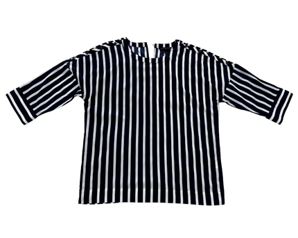 Banana Republic Striped Navy & White Blouse - XL