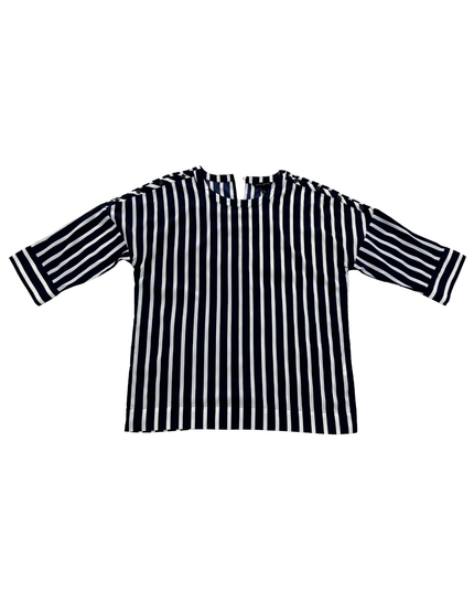 Banana Republic Striped Navy & White Blouse - XL