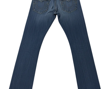True Religion Blue Ricky Relaxed Straight Leg Jeans