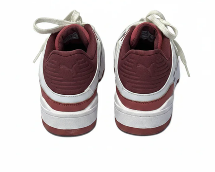 Puma White/Maroon Slipstream Retro Sneakers