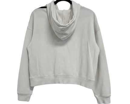 Adidas White 3-Stripes Zip-Up Hoodie
