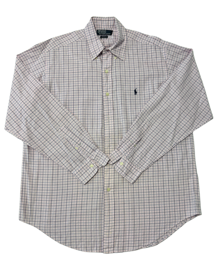 Ralph Lauren Yarmouth Pink & Navy Checked Button-Down Shirt