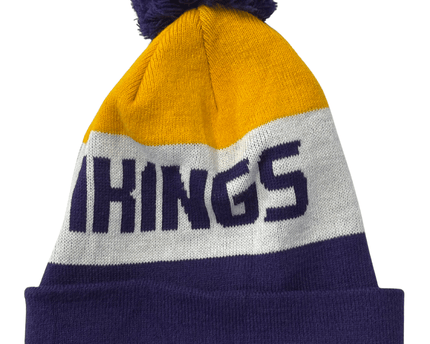 NFL Minnesota Vikings Colorblock Pom Beanie - With Tags