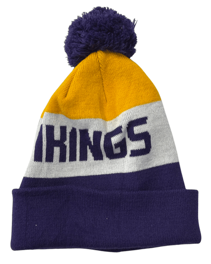 NFL Minnesota Vikings Colorblock Pom Beanie - With Tags