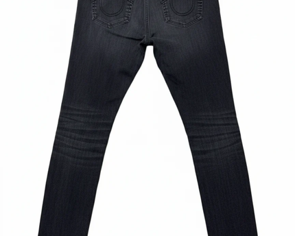 True Religion Dark Gray Halle Mid Rise Super Skinny Jeans
