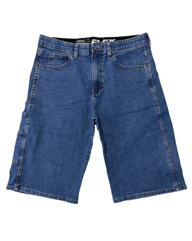 Dickies Genuine FLEX Blue Denim Cargo Utility Shorts