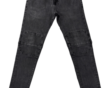 ZARA Slim Fit Washed Black Seam Detail Denim Jeans