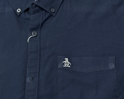 Original Penguin Navy Blue Long-Sleeve Button-Down Shirt