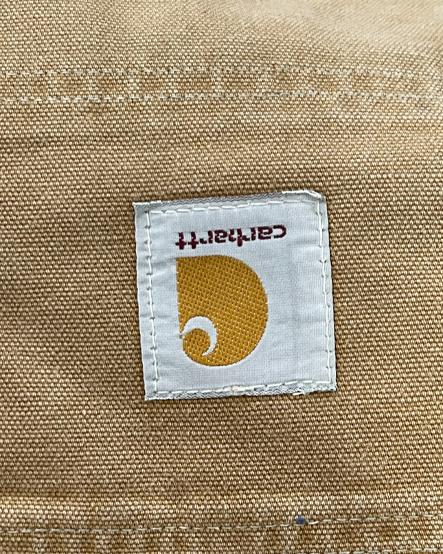 Carhartt Tan Heavyweight Canvas Flannel-Lined Utility Work Pants