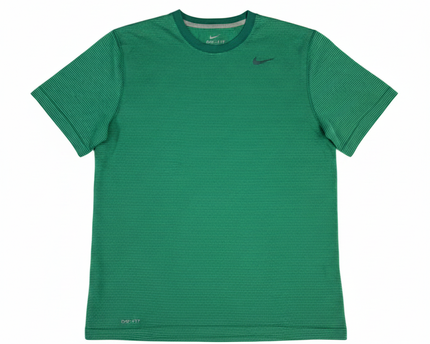 Nike Green Striped Dri-Fit Sports T-Shirt
