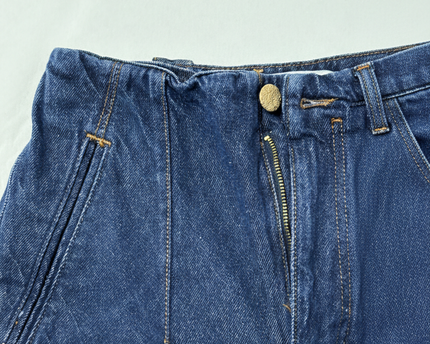 Zara Blue High-Waisted Tapered Jeans