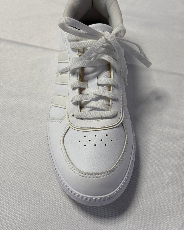 Adidas White Cloudfoam Plus Three-Stripes Sneakers