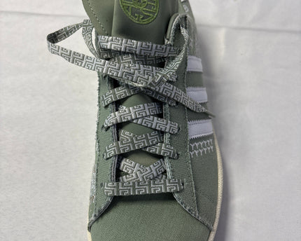 Adidas Olive Green Three Stripes Graphic Campus Sneakers