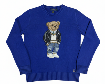 Polo Ralph Lauren Blue Polo Bear Knit Sweater