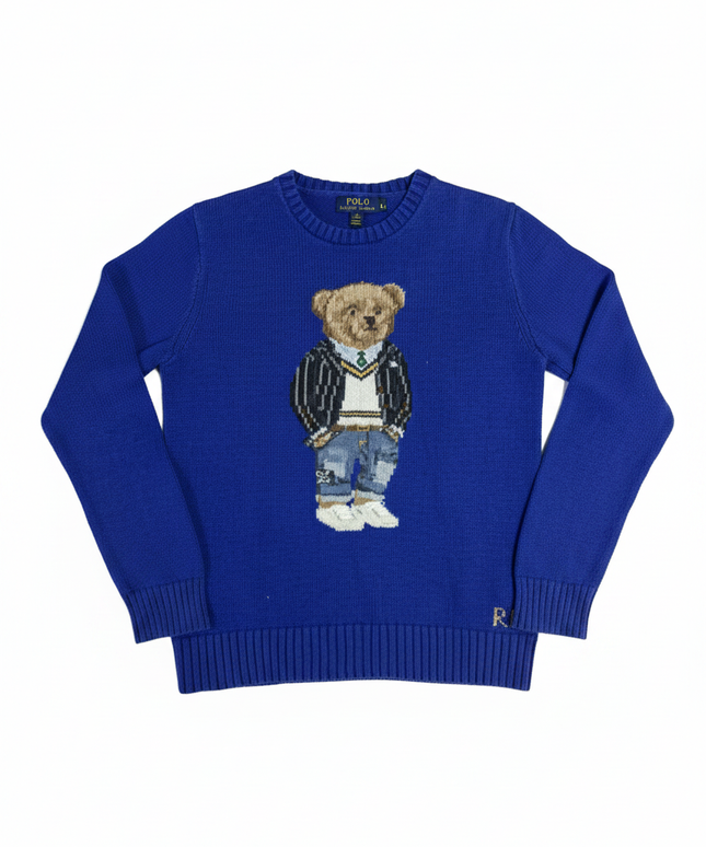 Polo Ralph Lauren Blue Polo Bear Knit Sweater