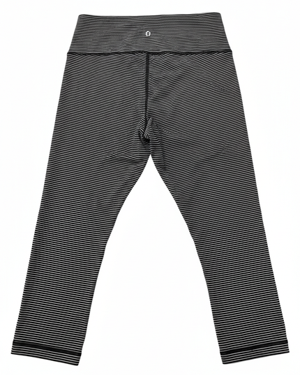 Lululemon Wunder Under High-Rise Crop Parallel Stripe Black White Leggings