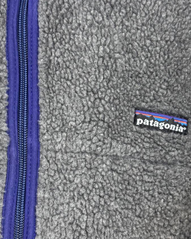 Patagonia Grey Retro-X Deep Pile Fleece Zip-Up Jacket