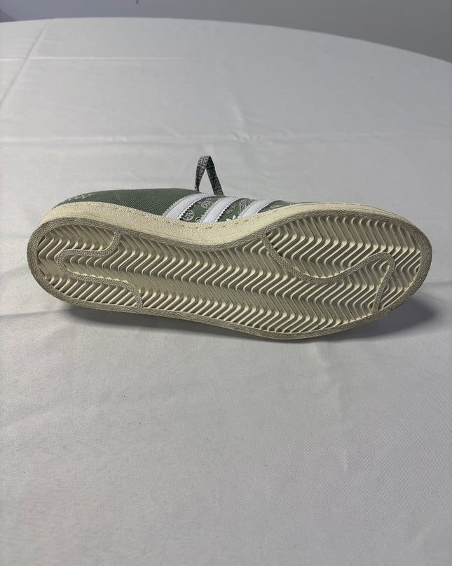Adidas Olive Green Three Stripes Graphic Campus Sneakers