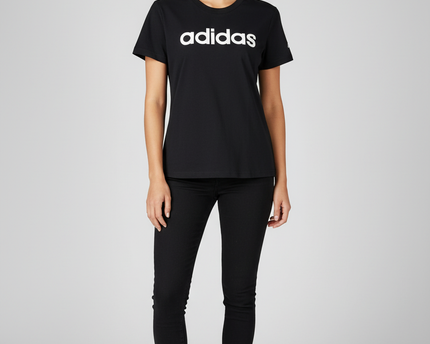 Adidas Black Graphic Logo Short Sleeve T-Shirt