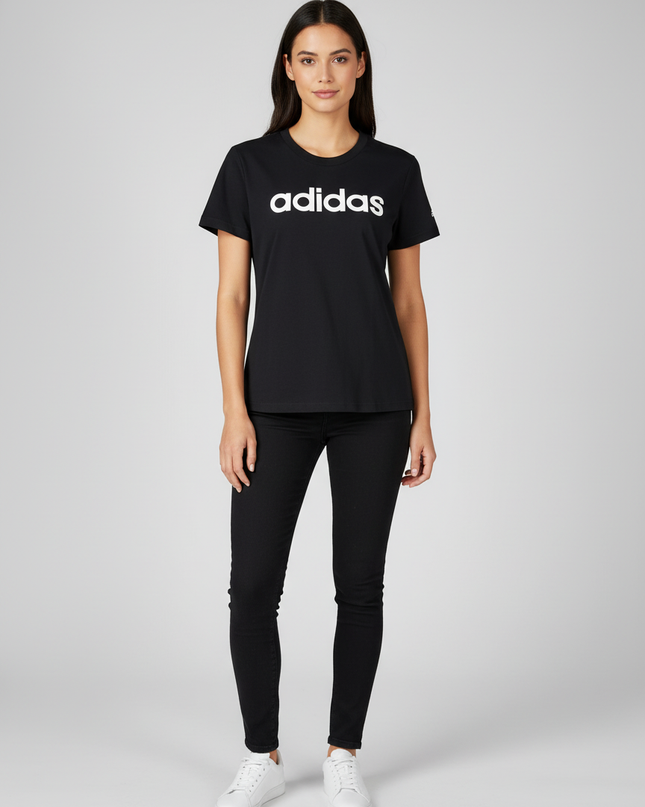 Adidas Black Graphic Logo Short Sleeve T-Shirt