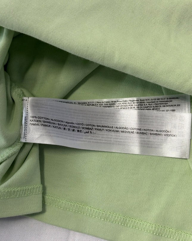 MNG Lime Green Short Sleeve Cotton T-Shirt