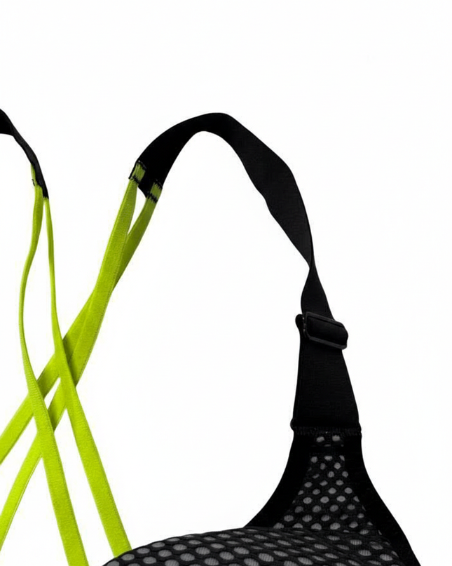 Victoria's Secret VSX Sport Neon Mesh Strappy Back Sports Top