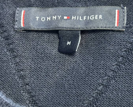 Tommy Hilfiger Navy Blue Striped Crewneck Sweater