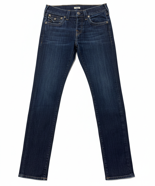 True Religion Dark Blue Rocco Relaxed Skinny Jeans