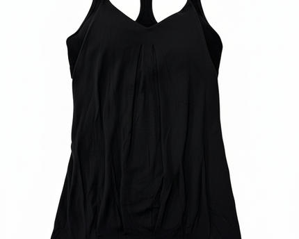 Lululemon Black Pleated Racerback Tank Top