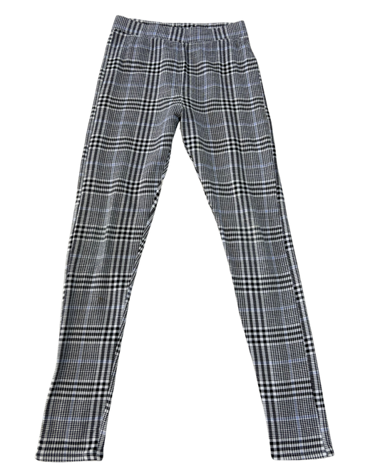 HnM Monochrome Plaid Stretch Pants - XS