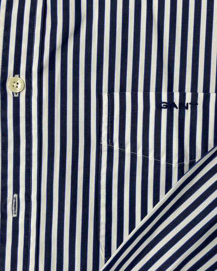 GANT Banker Stripe Navy & White Button-Down Shirt