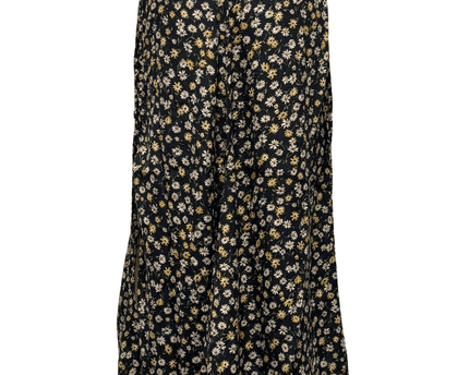 Zara Black Ditsy Floral High-Waist Culotte Pants