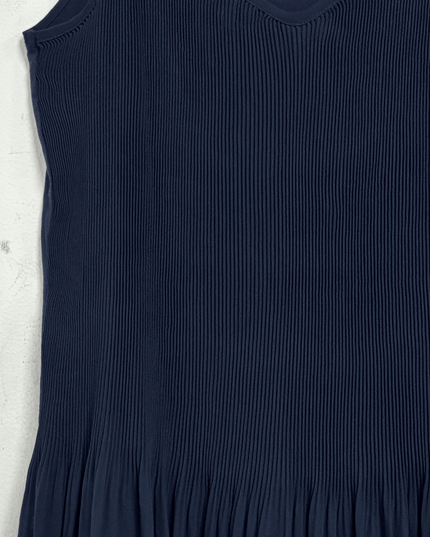 Banana Republic Navy Pleated Drop Hem Tank Top