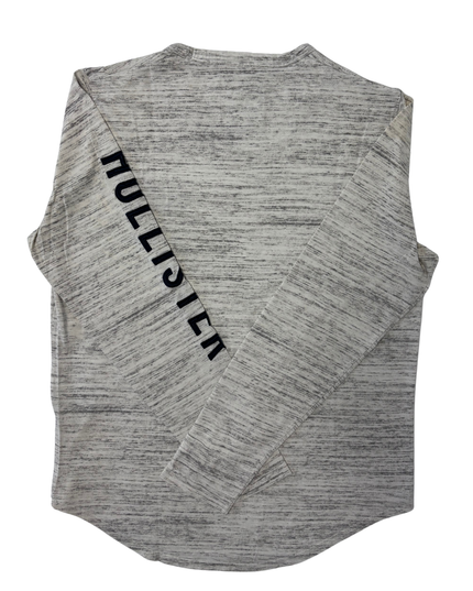 Hollister California Heather Gray Logo Long Sleeve T-Shirt - L