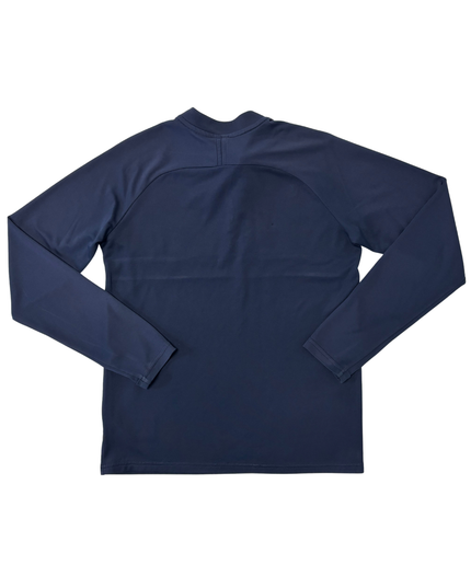 Nike Dri-FIT Navy Blue Quarter-Zip with White Stripe Training Top