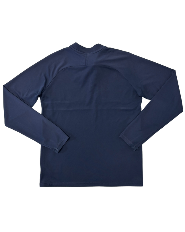 Nike Dri-FIT Navy Blue Quarter-Zip with White Stripe Training Top