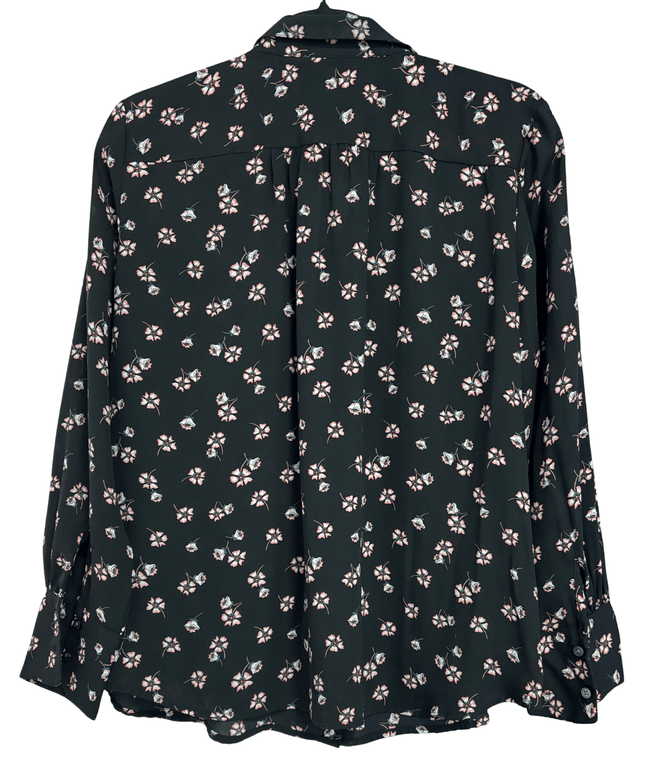 Loft Petite Floral Long Sleeve Button-Down Blouse