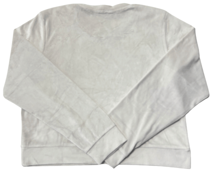 Juicy Couture Rhinestone Logo Ivory Velour Sweatshirt