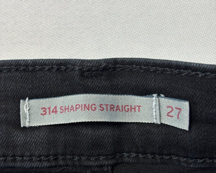 Levi's 314 Shaping Straight Leg Black Jeans