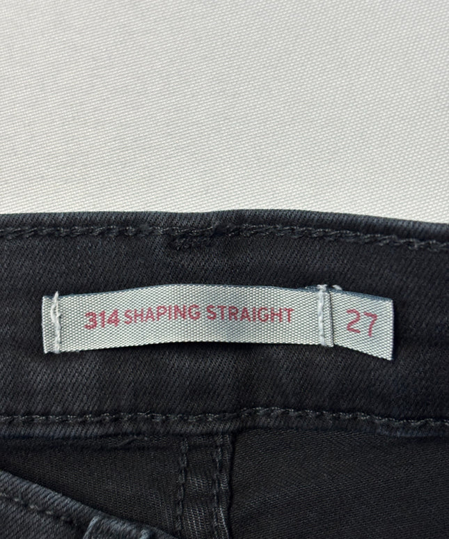 Levi's 314 Shaping Straight Leg Black Jeans