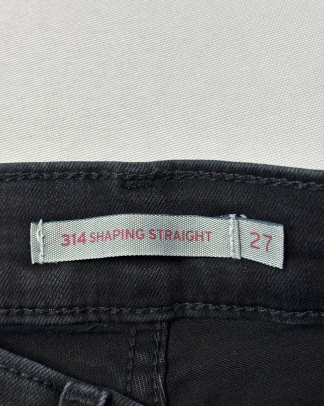 Levi's 314 Shaping Straight Leg Black Jeans