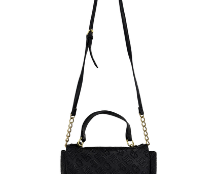Juicy Couture Y2K Black Embossed Monogram Mini Satchel Bag