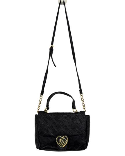 Juicy Couture Y2K Black Embossed Monogram Mini Satchel Bag