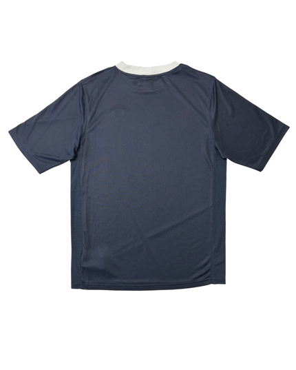 Vintage Nike FitDry Navy Blue & White Collar Performance Training T-Shirt