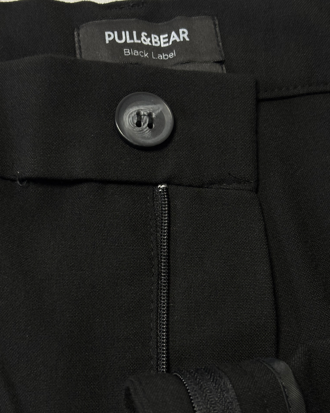 Pull&Bear Black Label High-Waist Wide-Leg Trousers