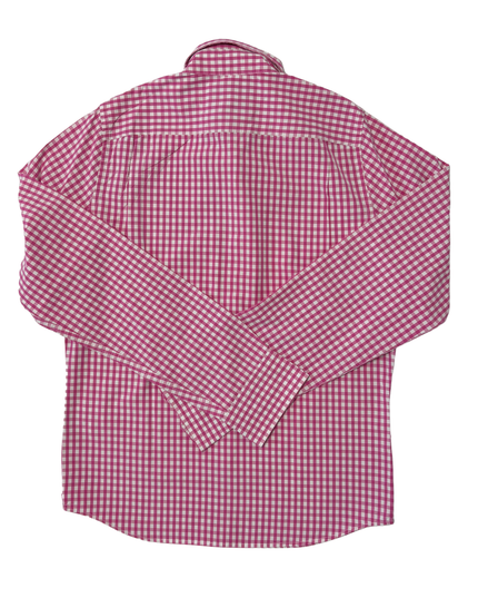 Abercrombie & Fitch Muscle Fit Pink Gingham Shirt - M