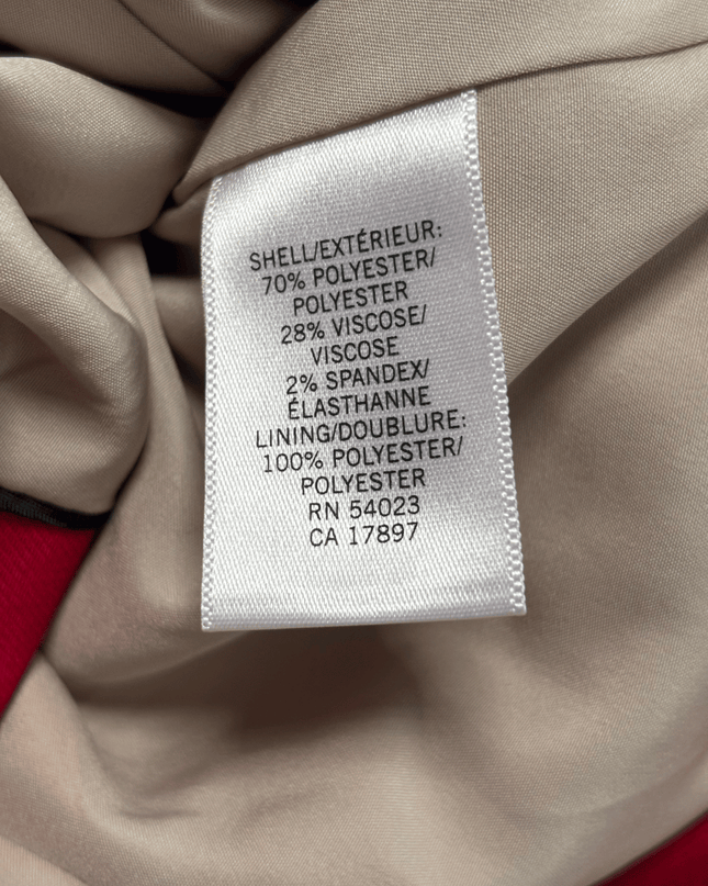 Banana Republic Red with Gold Crest Buttons Tailored Blazer