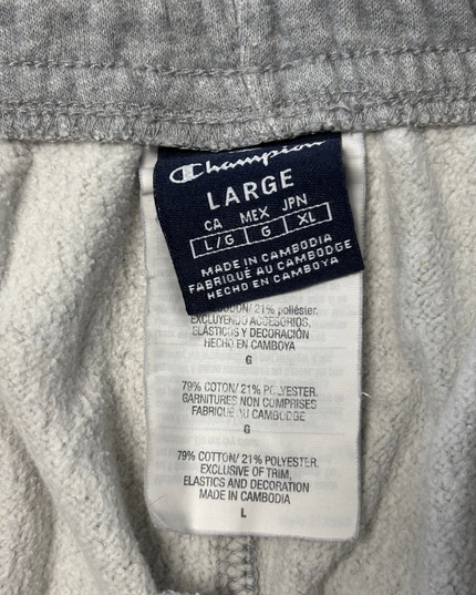 CHAMPION Powerblend Fleece Grey Marl Cuffed Joggers