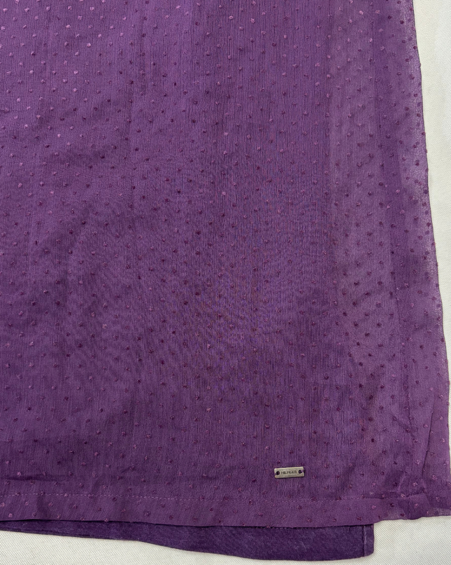 Tommy Hilfiger Sheer Polka Dot Purple Blouse