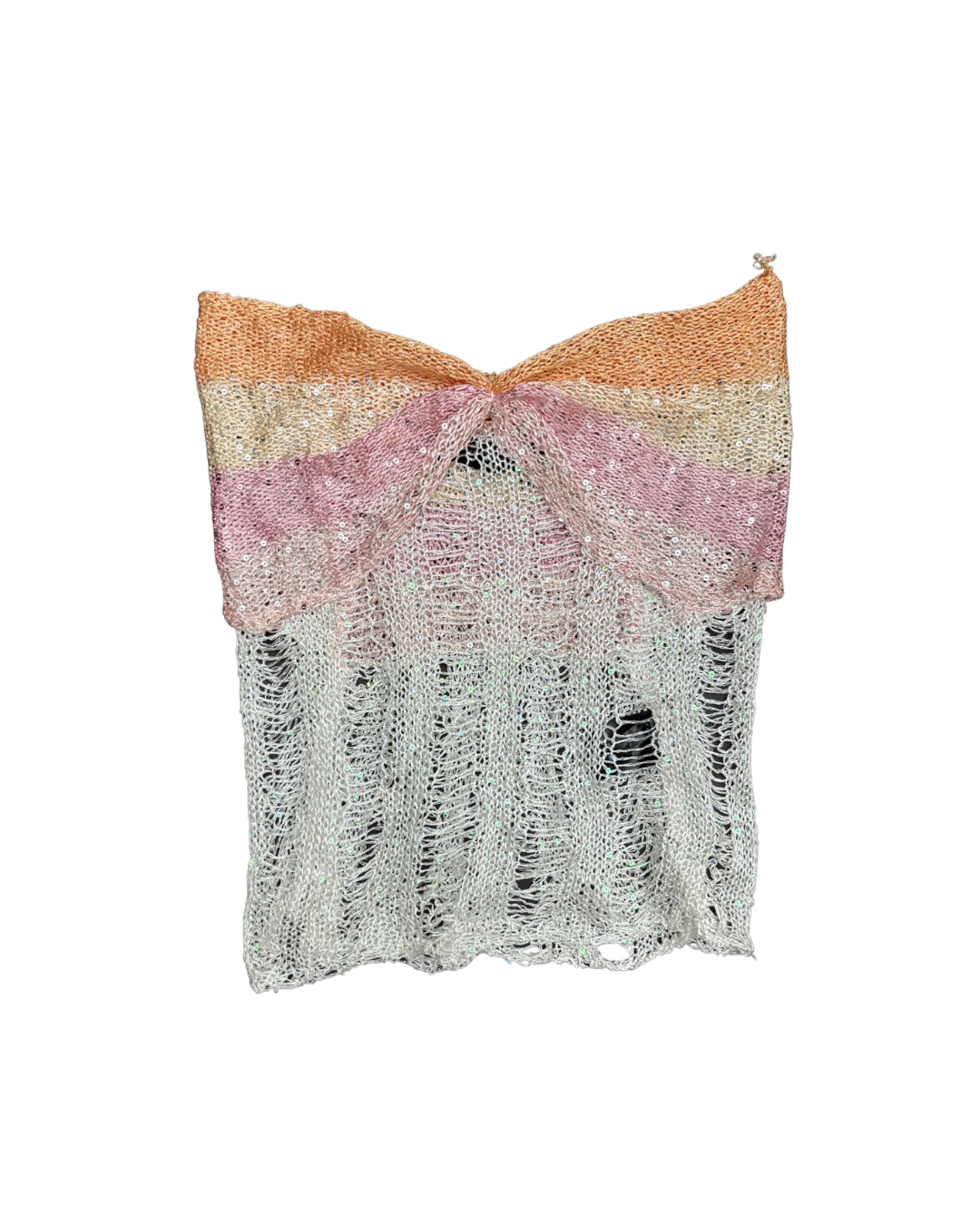 Finesse Multicolor Sequin Knit Tube Top - XXS